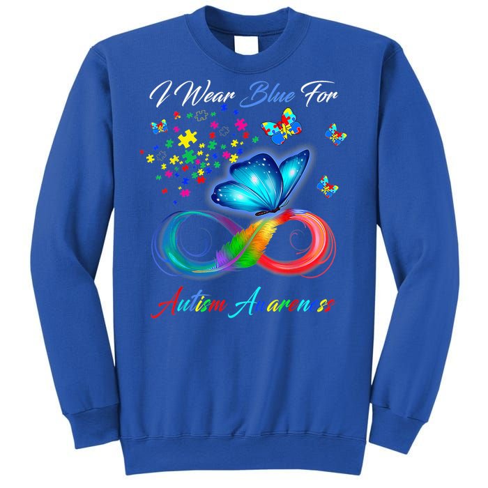 Autism Awareness I Wear Blue For Autism Family Support Sweatshirt