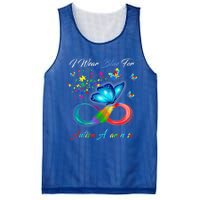 Autism Awareness I Wear Blue For Autism Family Support Mesh Reversible Basketball Jersey Tank