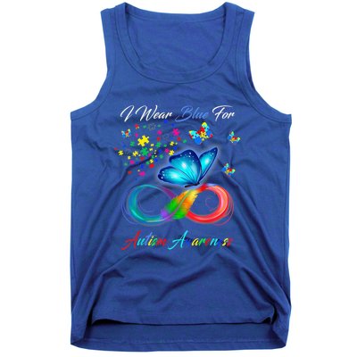 Autism Awareness I Wear Blue For Autism Family Support Tank Top