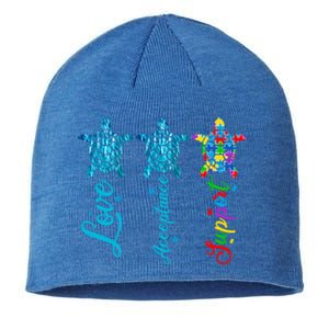 Autism Awareness Its Ok To Be Autism Different Turtle Gift Sustainable Beanie