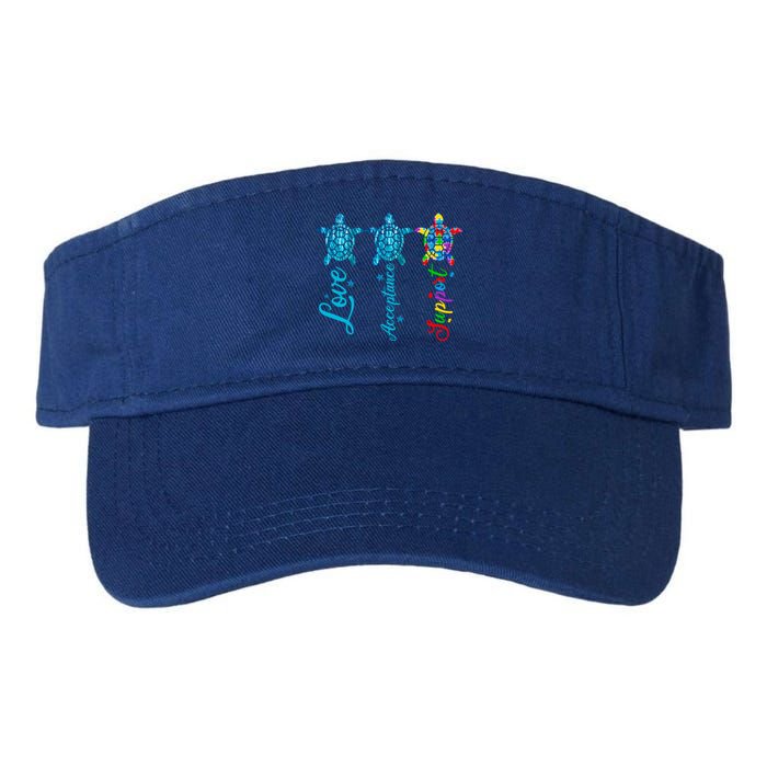 Autism Awareness Its Ok To Be Autism Different Turtle Gift Valucap Bio-Washed Visor