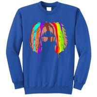 Afro American In Colorful Interpretation Black History Gift Sweatshirt