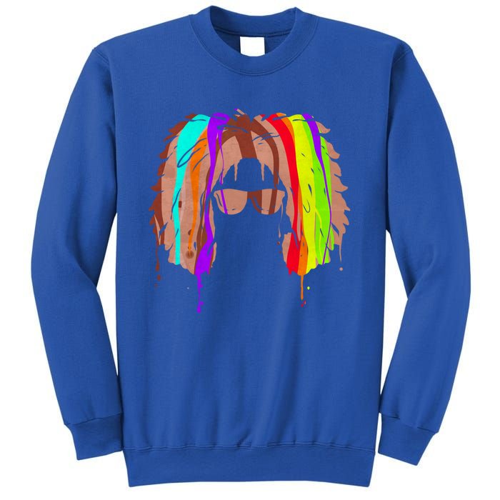 Afro American In Colorful Interpretation Black History Gift Sweatshirt