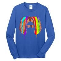 Afro American In Colorful Interpretation Black History Gift Tall Long Sleeve T-Shirt