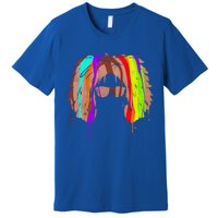 Afro American In Colorful Interpretation Black History Gift Premium T-Shirt