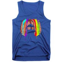 Afro American In Colorful Interpretation Black History Gift Tank Top