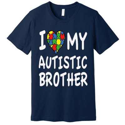 Autism Awareness I Love My Autistic Brother Premium T-Shirt