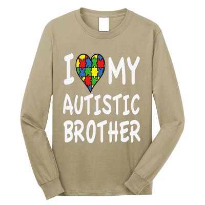 Autism Awareness I Love My Autistic Brother Long Sleeve Shirt