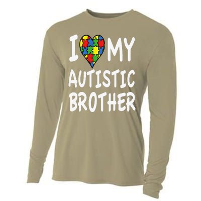 Autism Awareness I Love My Autistic Brother Cooling Performance Long Sleeve Crew