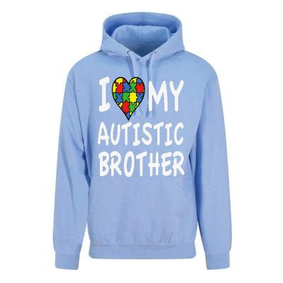 Autism Awareness I Love My Autistic Brother Unisex Surf Hoodie