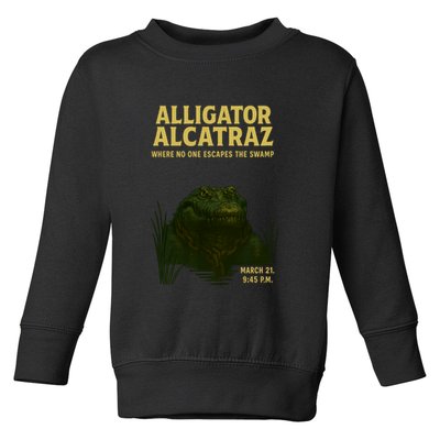 Alligator Alcatraz In Action Toddler Sweatshirt