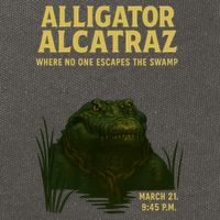 Alligator Alcatraz In Action Cotton Canvas Backpack