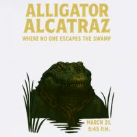 Alligator Alcatraz In Action Apron