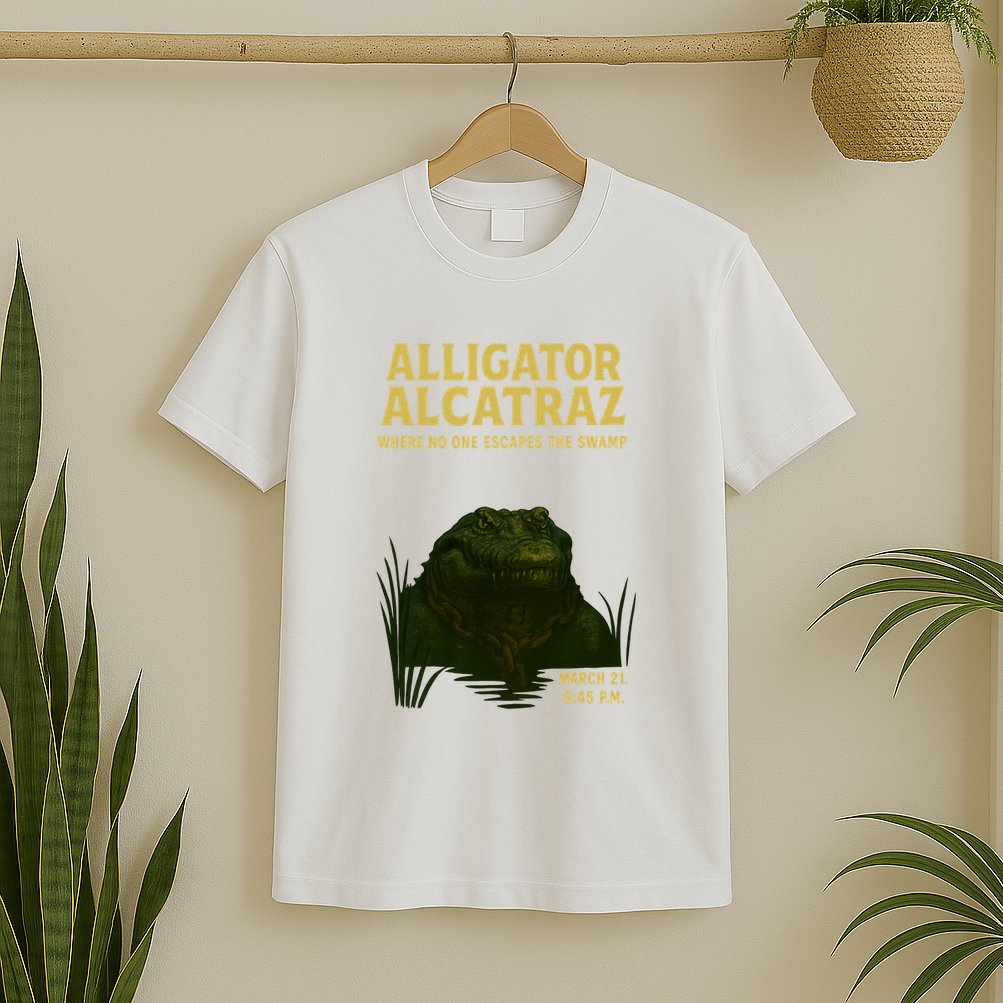 Alligator Alcatraz In Action T-Shirt