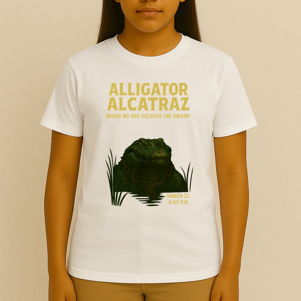 Alligator Alcatraz In Action T-Shirt