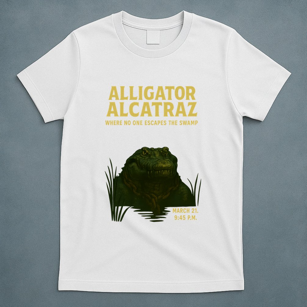 Alligator Alcatraz In Action T-Shirt