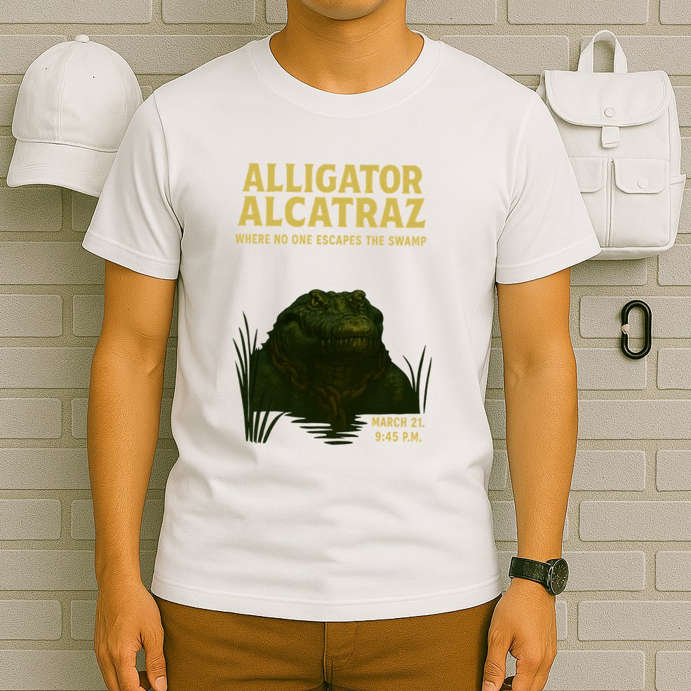 Alligator Alcatraz In Action T-Shirt
