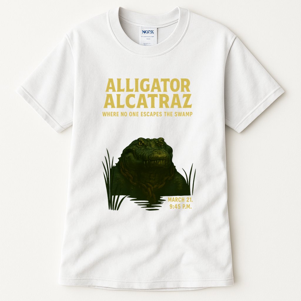 Alligator Alcatraz In Action Tall T-Shirt