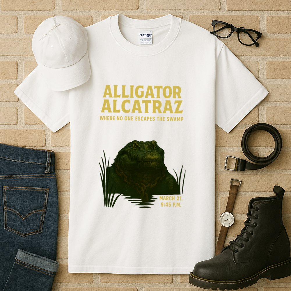 Alligator Alcatraz In Action Tall T-Shirt