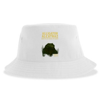 Alligator Alcatraz In Action Sustainable Bucket Hat