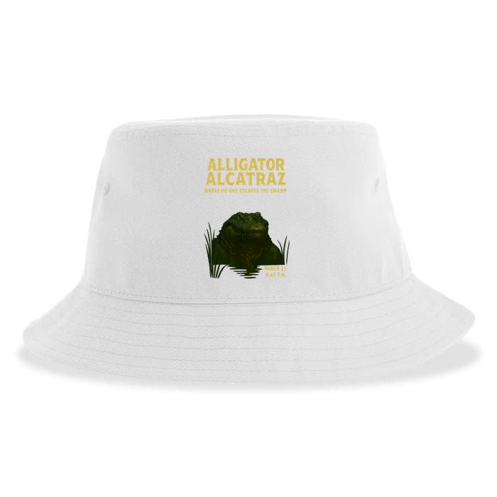 Alligator Alcatraz In Action Sustainable Bucket Hat
