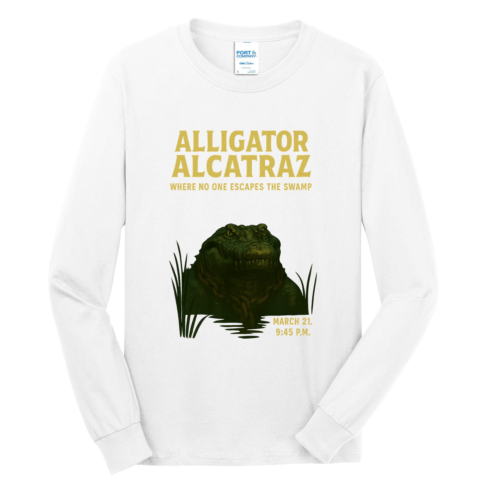 Alligator Alcatraz In Action Tall Long Sleeve T-Shirt