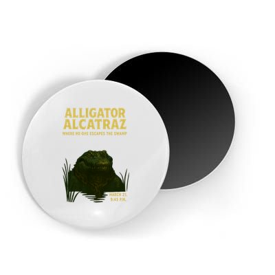 Alligator Alcatraz In Action Magnet