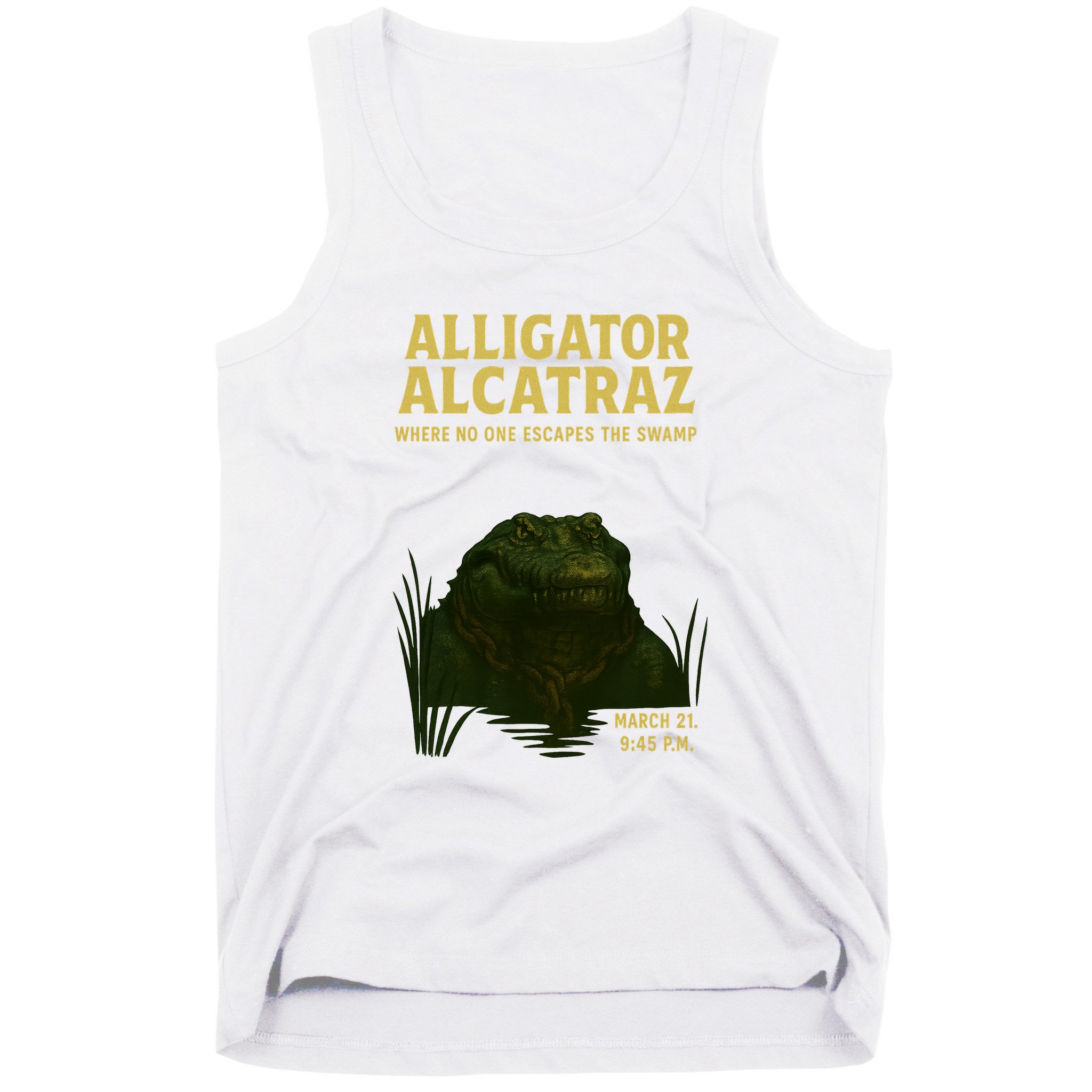 Alligator Alcatraz In Action Tank Top