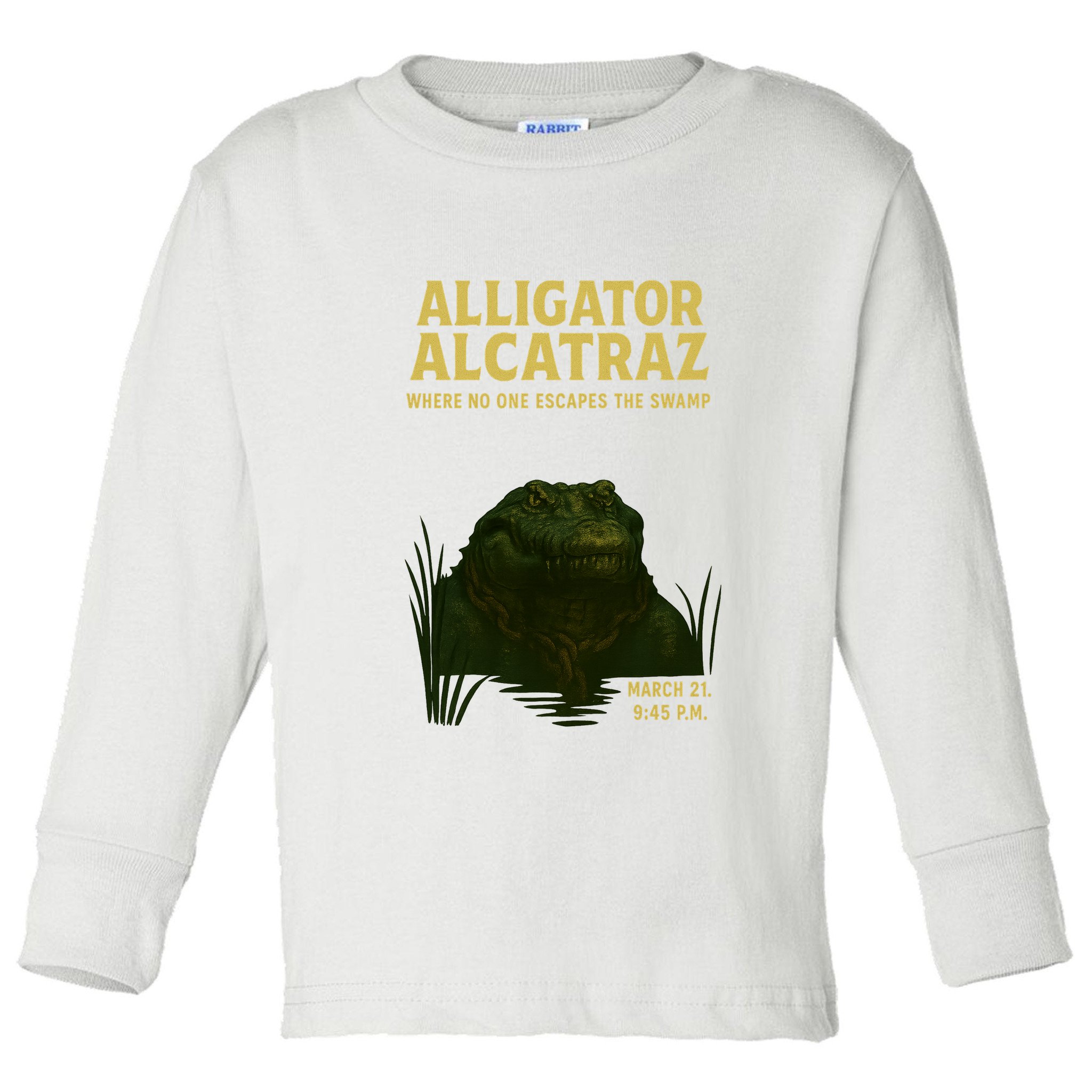 Alligator Alcatraz In Action Toddler Long Sleeve Shirt