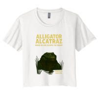 Alligator Alcatraz In Action Women's Crop Top Tee