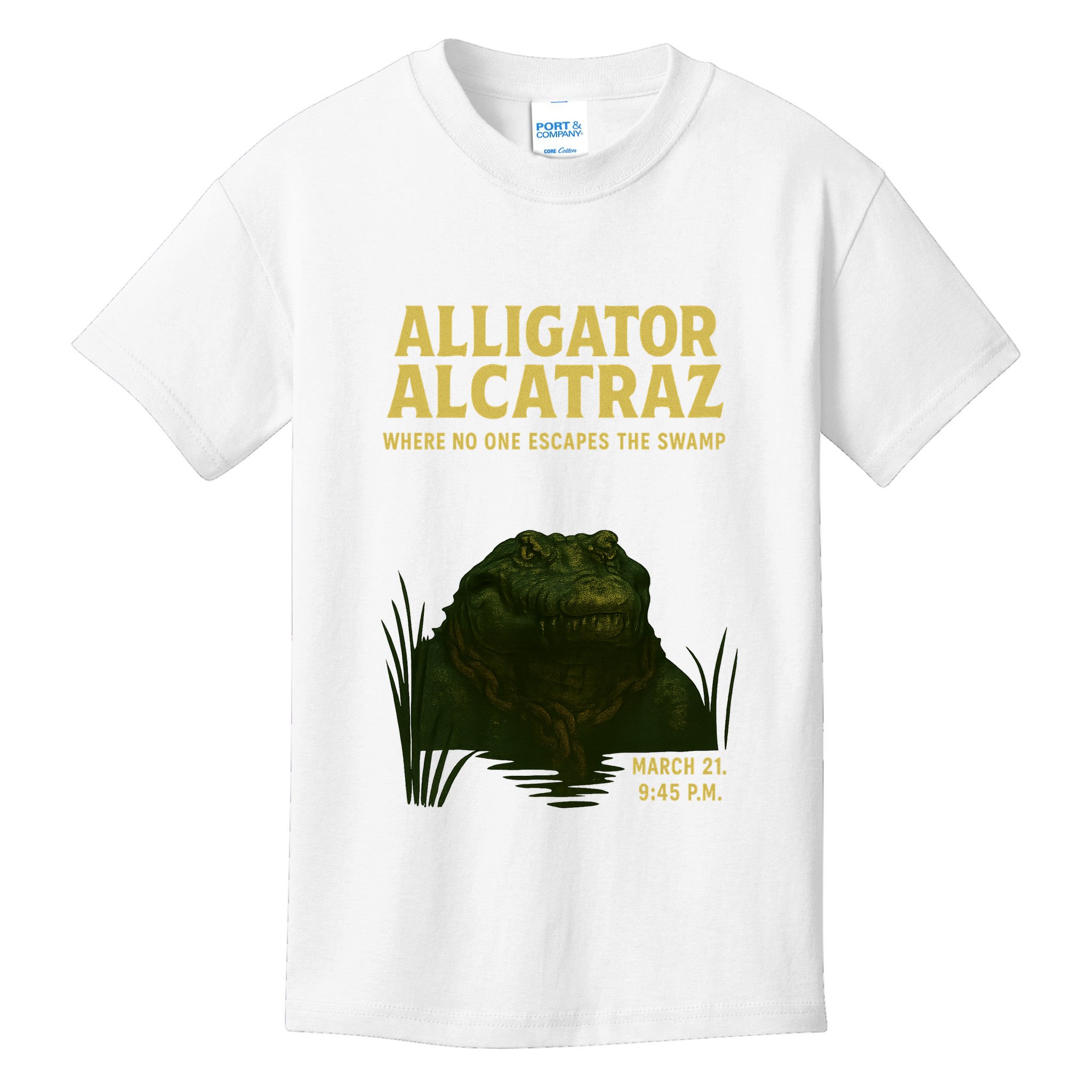 Alligator Alcatraz In Action Kids T-Shirt