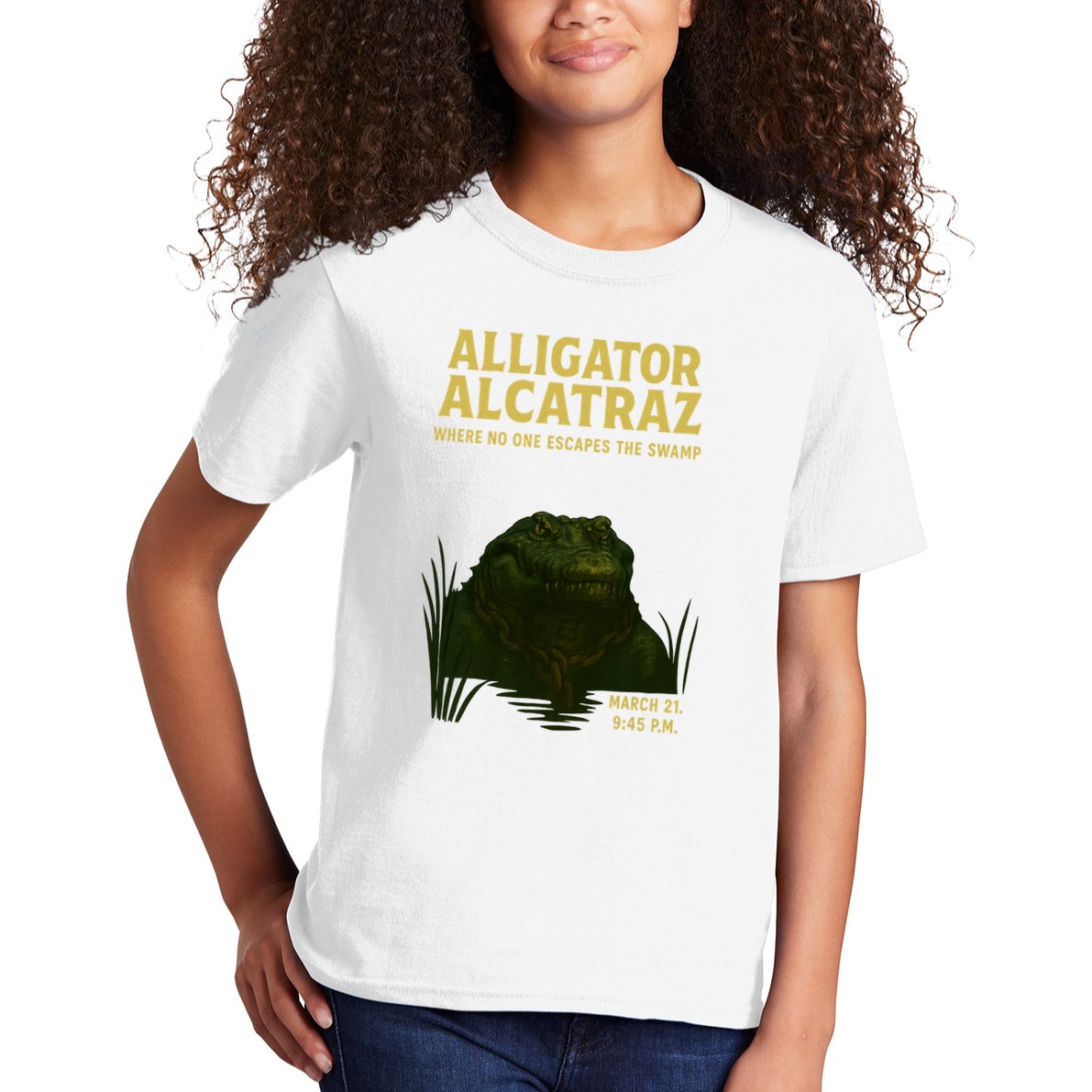 Alligator Alcatraz In Action Kids T-Shirt