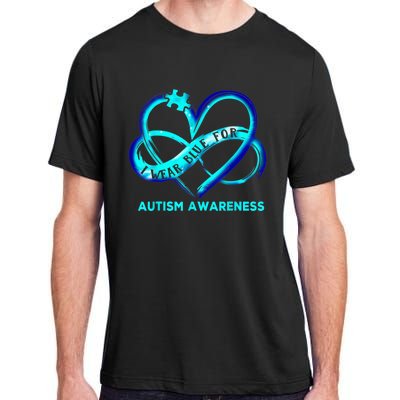 Autism Awareness - I Wear Blue For Autism Awareness Gifts Adult ChromaSoft Performance T-Shirt