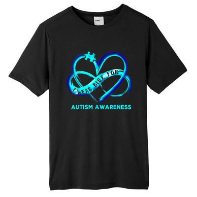 Autism Awareness - I Wear Blue For Autism Awareness Gifts Tall Fusion ChromaSoft Performance T-Shirt