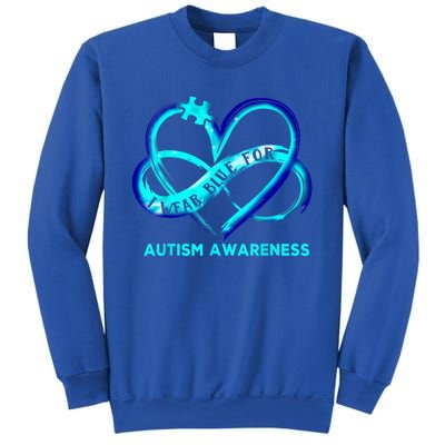 Autism Awareness - I Wear Blue For Autism Awareness Gifts Sweatshirt