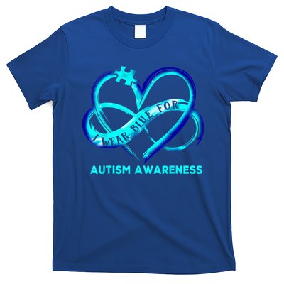 Autism Awareness - I Wear Blue For Autism Awareness Gifts T-Shirt