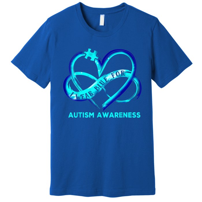 Autism Awareness - I Wear Blue For Autism Awareness Gifts Premium T-Shirt