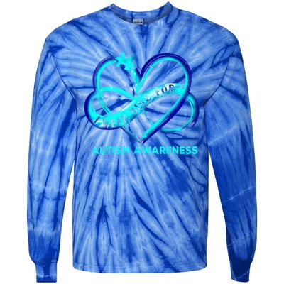 Autism Awareness - I Wear Blue For Autism Awareness Gifts Tie-Dye Long Sleeve Shirt