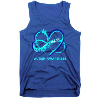 Autism Awareness - I Wear Blue For Autism Awareness Gifts Tank Top