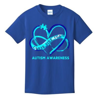 Autism Awareness - I Wear Blue For Autism Awareness Gifts Kids T-Shirt