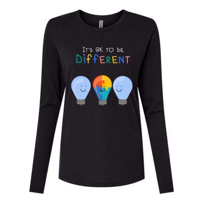 Autism Awareness It's ok to be Different Autism Awareness Womens Cotton Relaxed Long Sleeve T-Shirt