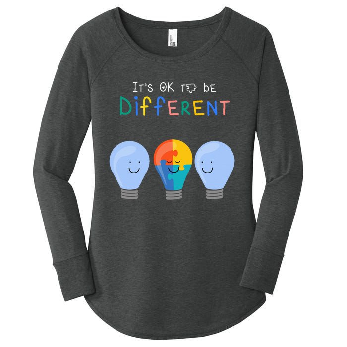 Autism Awareness It's ok to be Different Autism Awareness Women's Perfect Tri Tunic Long Sleeve Shirt