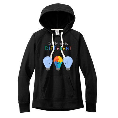 Autism Awareness It's ok to be Different Autism Awareness Women's Fleece Hoodie