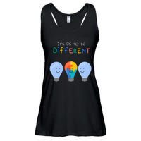 Autism Awareness It's ok to be Different Autism Awareness Ladies Essential Flowy Tank