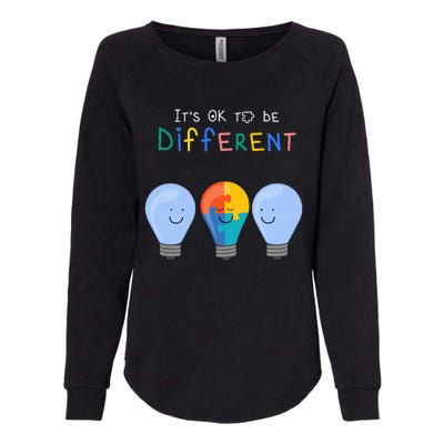 Autism Awareness It's ok to be Different Autism Awareness Womens California Wash Sweatshirt