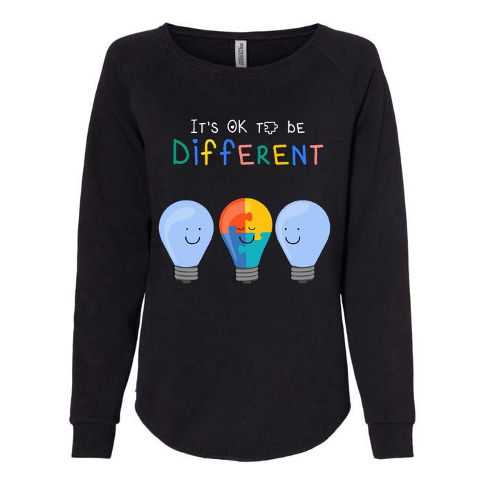 Autism Awareness It's ok to be Different Autism Awareness Womens California Wash Sweatshirt