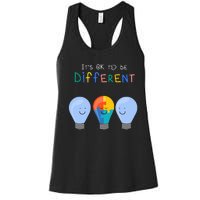 Autism Awareness It's ok to be Different Autism Awareness Women's Racerback Tank