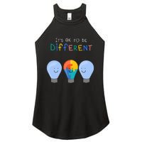 Autism Awareness It's ok to be Different Autism Awareness Women's Perfect Tri Rocker Tank