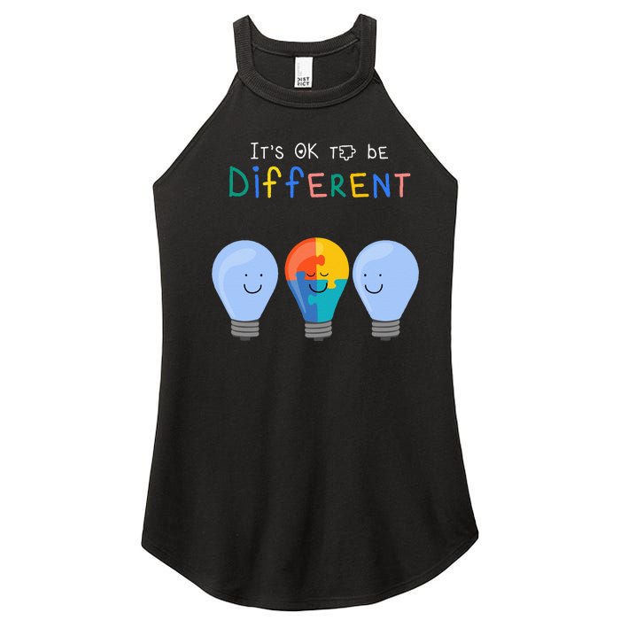 Autism Awareness It's ok to be Different Autism Awareness Women's Perfect Tri Rocker Tank