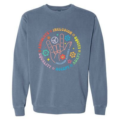 Autism Awareness Inclusion Matters Teacher Garment-Dyed Sweatshirt